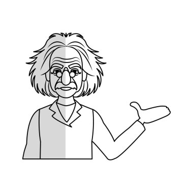 bilim adamı adam çizgi film simgesi