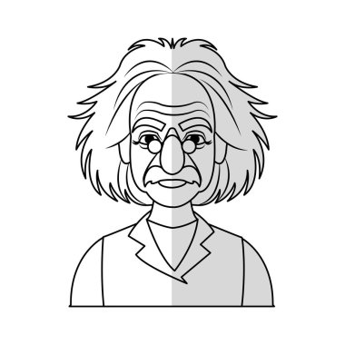 bilim adamı adam çizgi film simgesi