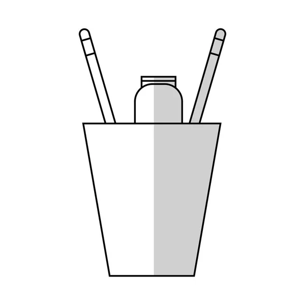Cup with pencils — Stock Vector
