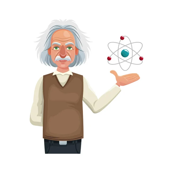 Scientist man cartoon icon — Stock Vector