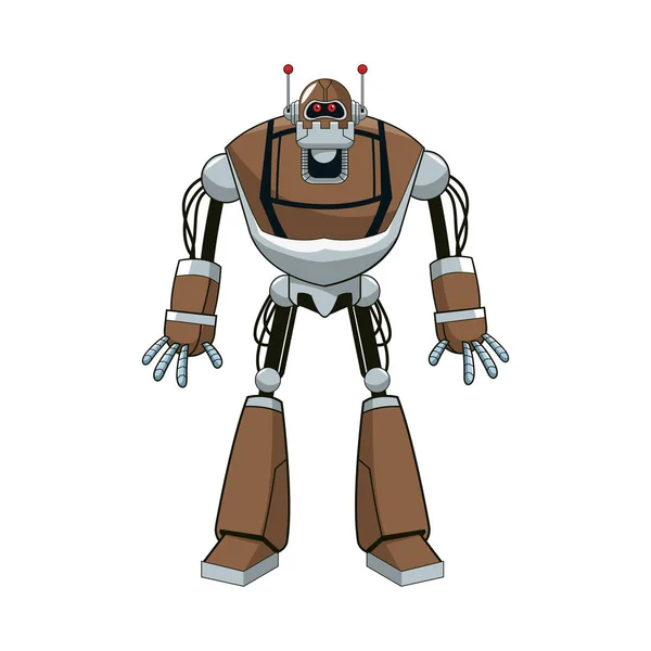 Ikon kartun robot - Stok Vektor