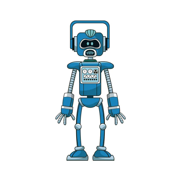 Robot cartoon icoon — Stockvector