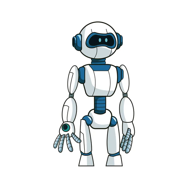 Robot cartoon icoon — Stockvector