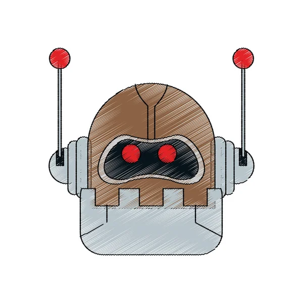 Robot cartoon icoon — Stockvector