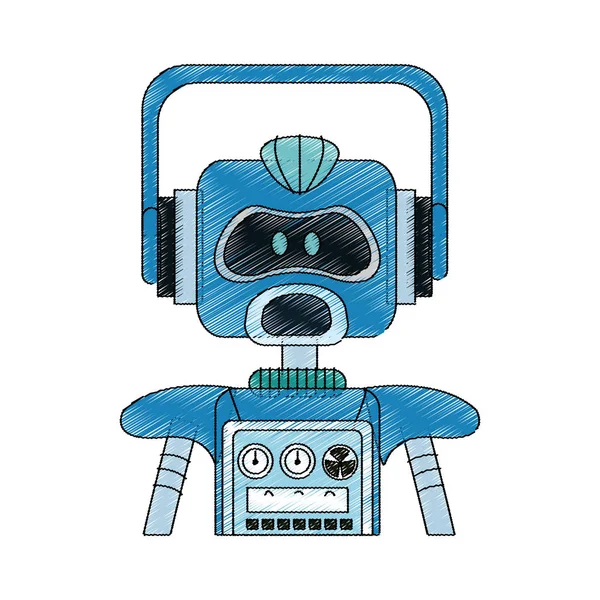 Robot rajzfilm ikon — Stock Vector