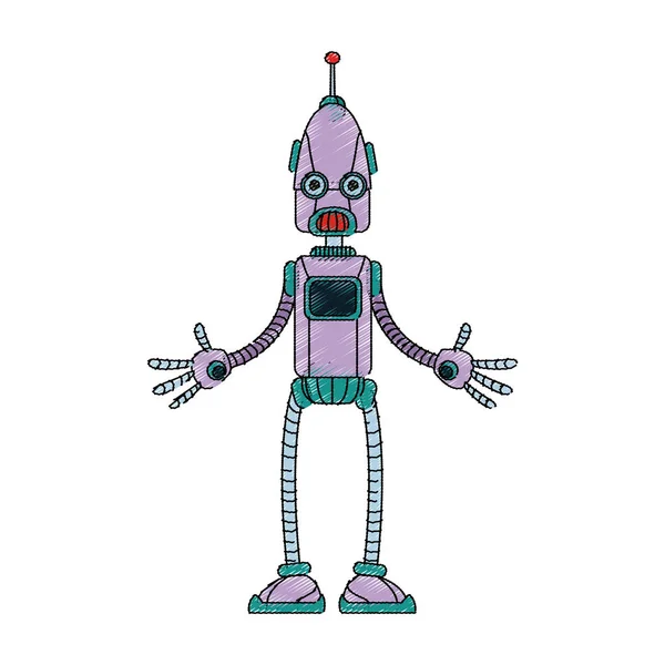 Icono de dibujos animados robot — Vector de stock