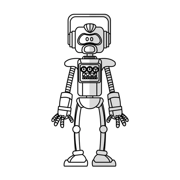 Icono de dibujos animados robot — Vector de stock