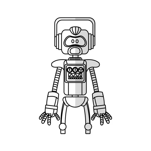 Robot rajzfilm ikon — Stock Vector