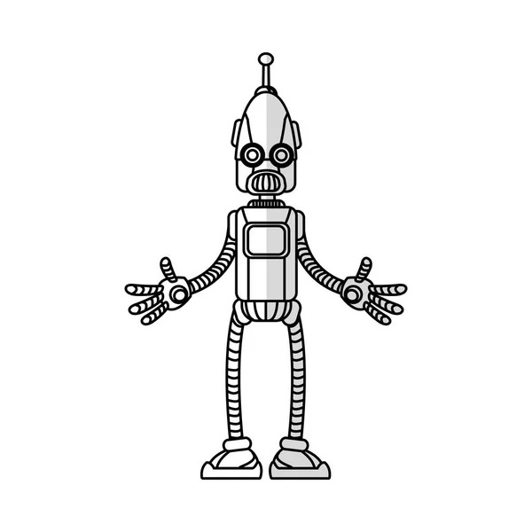 Icono de dibujos animados robot — Vector de stock