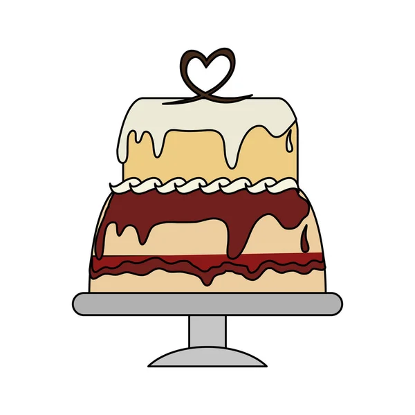 Sütemény tészta ikon kép — Stock Vector