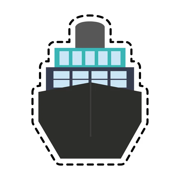 Gemi frontview simge görüntüsü — Stok Vektör