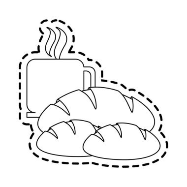 kahve ve pasta simge görüntüsü