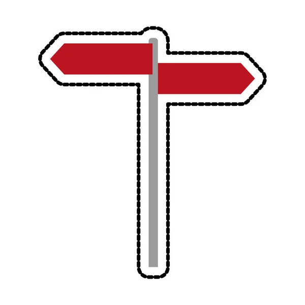 Röda vägen eller vägskylt ikonbild — Stock vektor