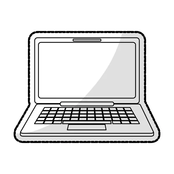 Laptop computer pictogramafbeelding — Stockvector