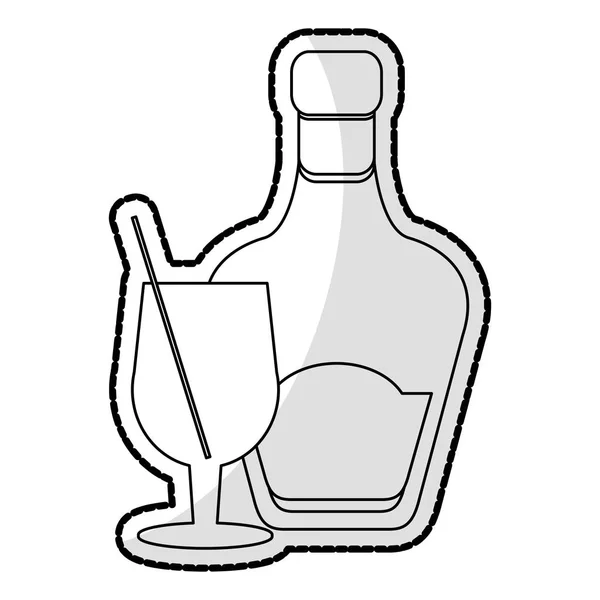 Immagine icona bottiglia liquore — Vettoriale Stock
