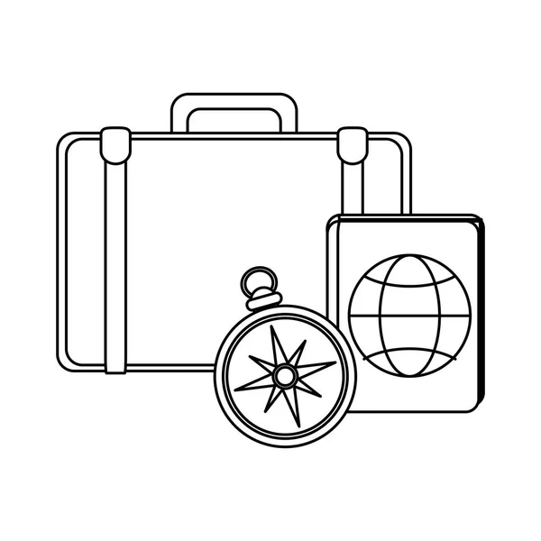 Travel related icons image — Stock Vector