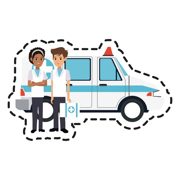 Gambar ikon kesehatan paramedis - Stok Vektor