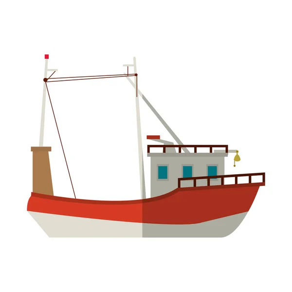 Рибальські човни значок — стоковий вектор