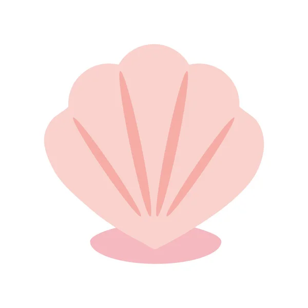 Roze schelp pictogram — Stockvector
