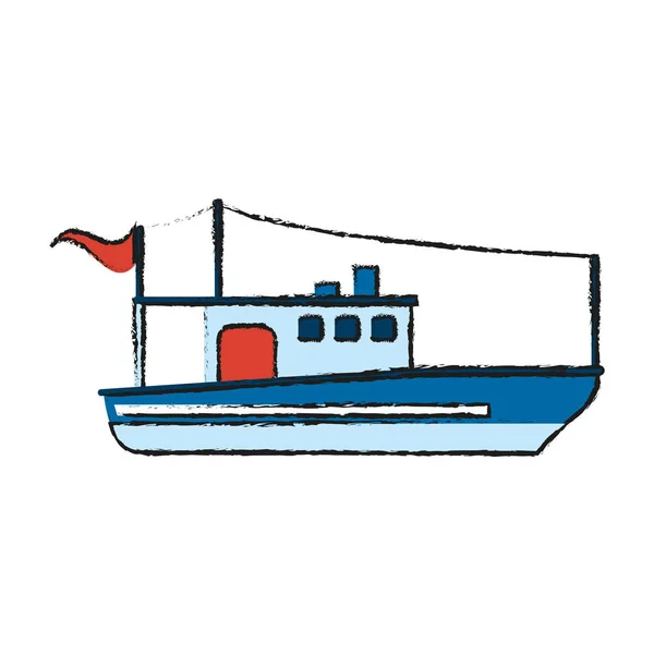 Balıkçılık Tekne simgesi — Stok Vektör