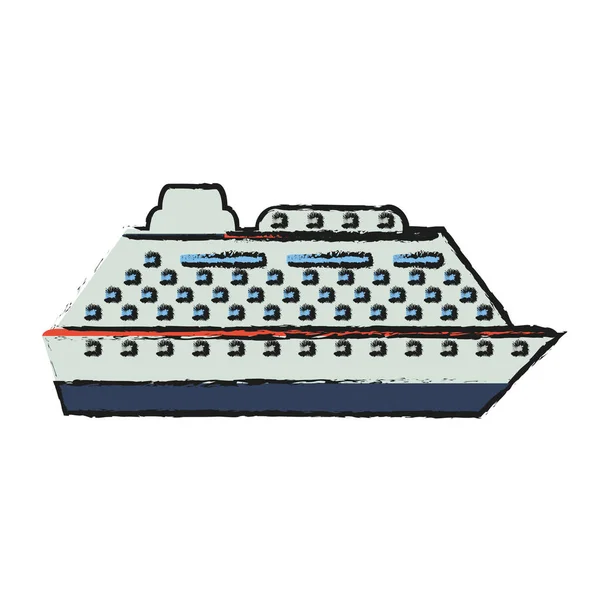 Cruise schip pictogram — Stockvector