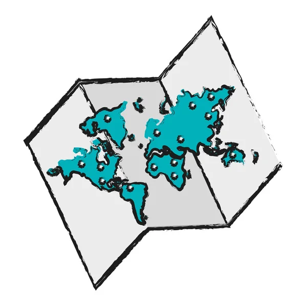 Ícone do mapa mundial —  Vetores de Stock