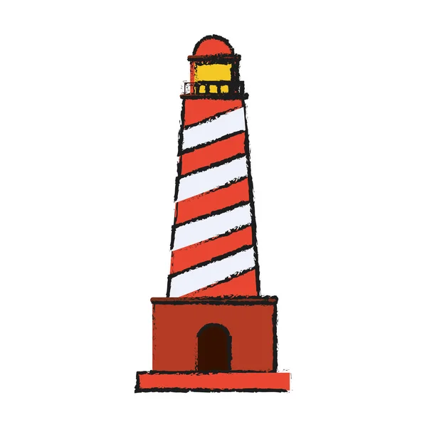 Icono de torre del faro — Archivo Imágenes Vectoriales