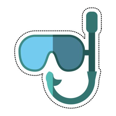 çizgi film maske şnorkel tatil eğlence