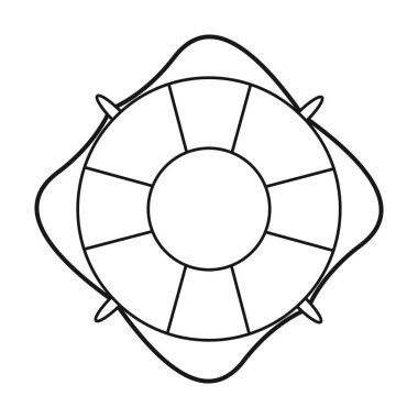 hayat şamandıra deniz sembolü ince çizgi