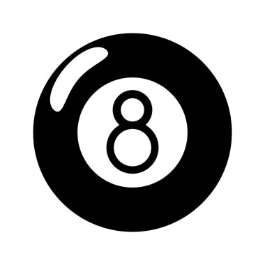 bilardo topu sekiz piktogram