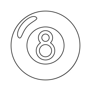 bilardo topu sekiz ince çizgi