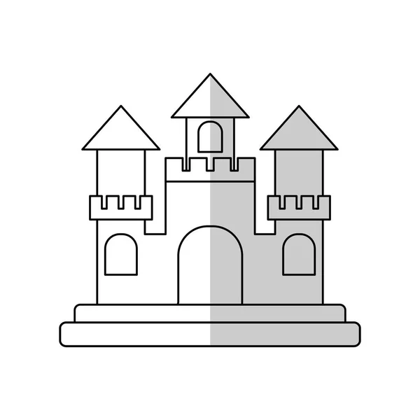 Imagen icono de castillo de arena — Vector de stock