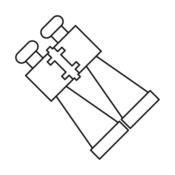 Távcsövek Nézd zoom Figyeljük meg a vékony vonal — Stock Vector