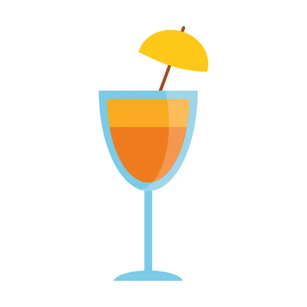 Coquetel bebida guarda-chuva copo — Vetor de Stock