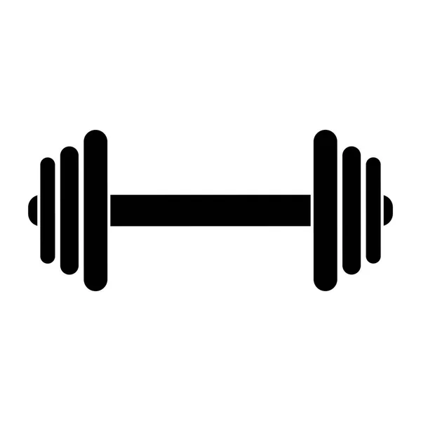 Barbell fitness esporte pictograma — Vetor de Stock