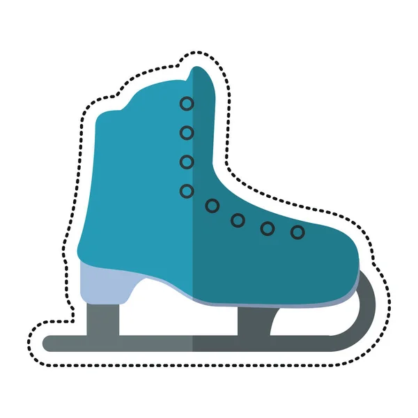 Dessin animé patin à glace sport loisirs — Image vectorielle