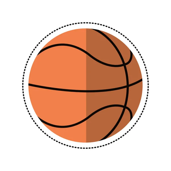 Desenho animado bola de basquete jogar — Vetor de Stock