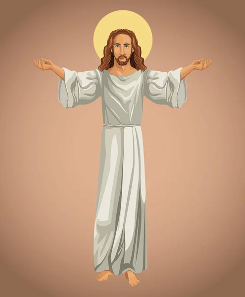 Jesus Cristo imagem religiosa — Vetor de Stock