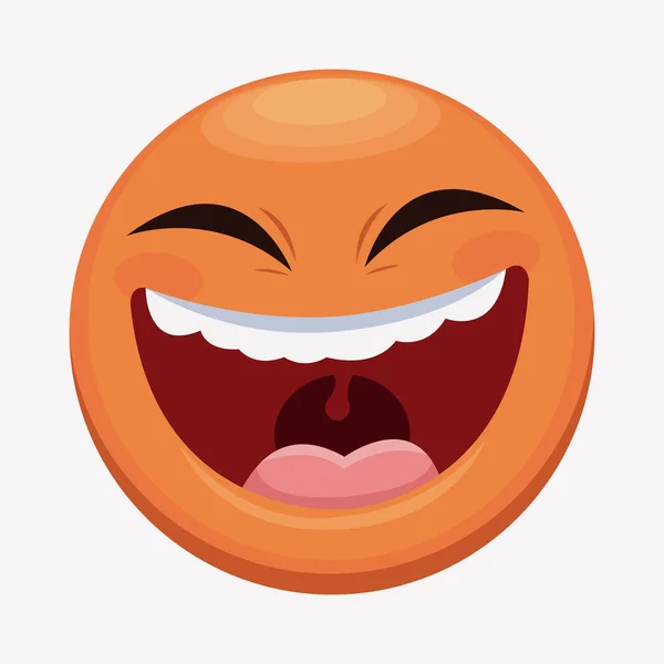 April fools day emoticon laughing — Stock Vector