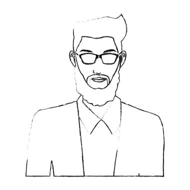 yakışıklı genç simgesi görüntü siyah çizgi