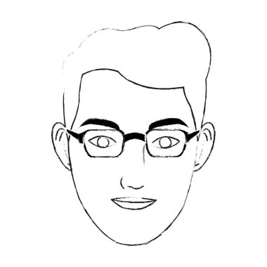 yakışıklı genç simgesi görüntü siyah çizgi