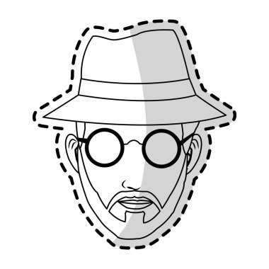 yakışıklı genç simgesi görüntü siyah çizgi