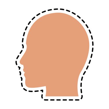 İnsan kafa profil simge görüntüsü