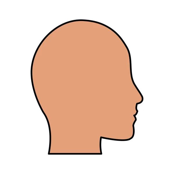 Imagen de icono de perfil de cabeza humana — Vector de stock