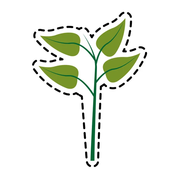 Immagine icona foglia verde — Vettoriale Stock