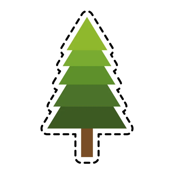 Pine tree pictogramafbeelding — Stockvector
