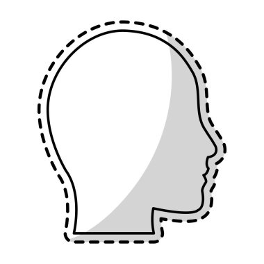 İnsan kafa profil siluet simge görüntüsü