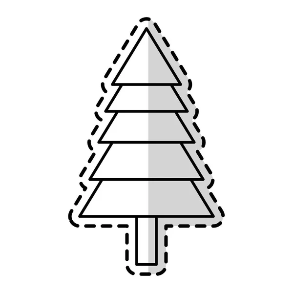 Pine tree pictogramafbeelding — Stockvector