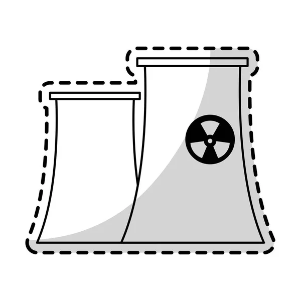 Obrázek ikony jaderné elektrárny — Stockový vektor