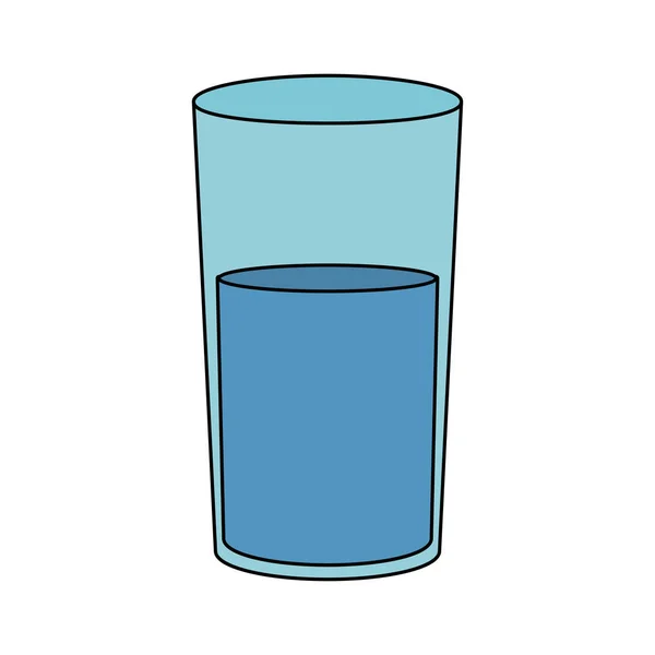 Glas water pictogramafbeelding — Stockvector